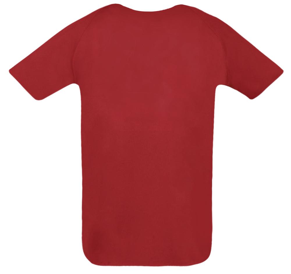 Футболка унисекс Sporty 140, красная — изображение 3