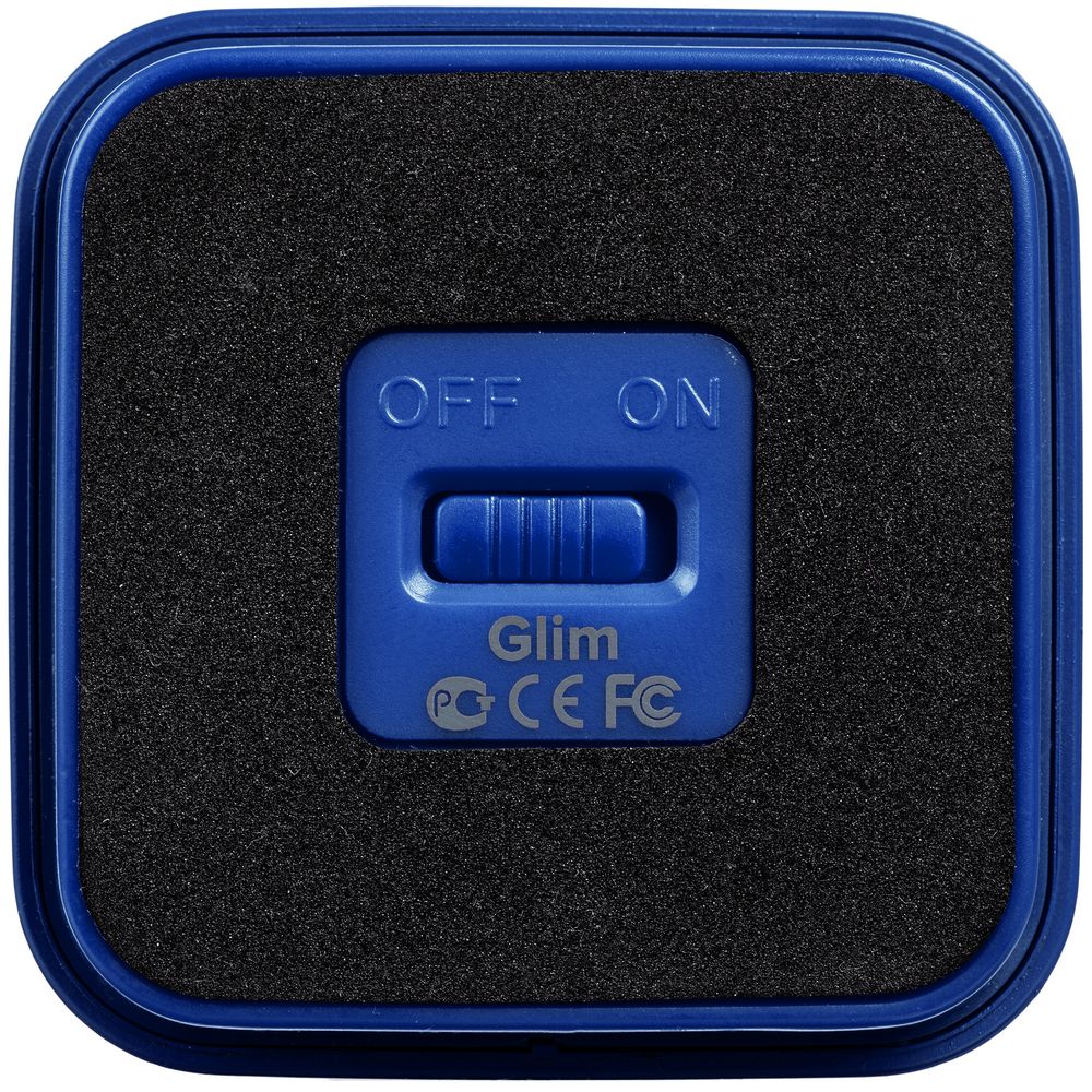 Беспроводная колонка с подсветкой гравировки Glim, синяя — изображение 8