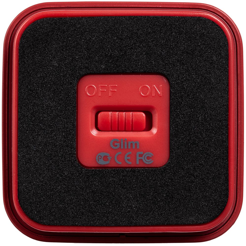 Беспроводная колонка с подсветкой гравировки Glim, красная — изображение 8