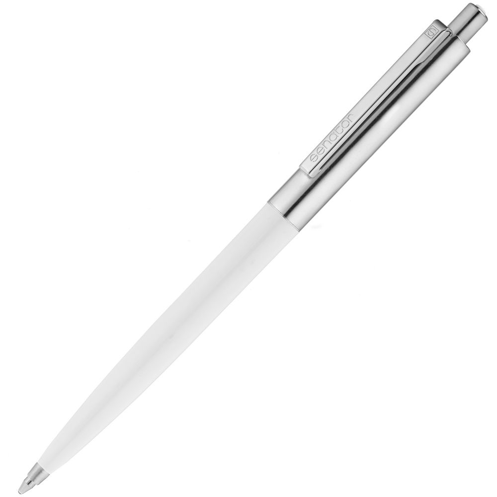 Ручка шариковая Senator Point Metal, белая — изображение 3