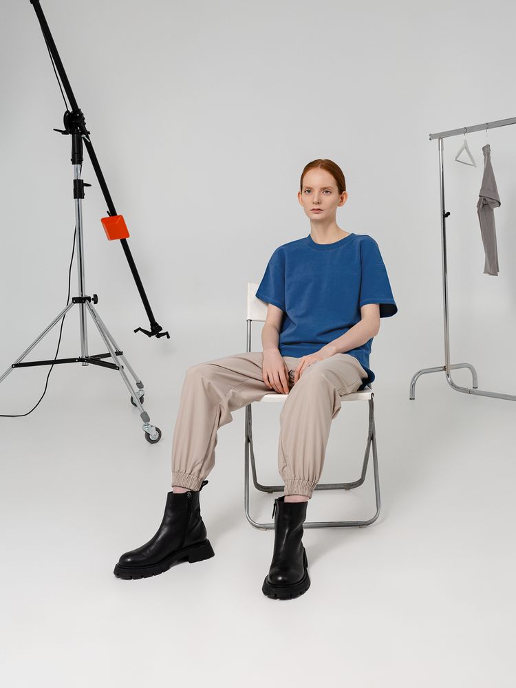 Футболка унисекс Kosmos 1.0, синяя — изображение 3