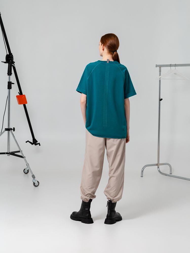 Футболка унисекс Vozduh 1.0, темно-бирюзовая — изображение 3