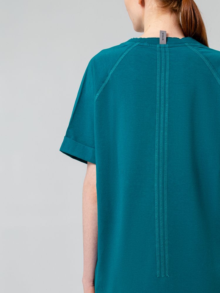 Футболка унисекс Vozduh 1.0, темно-бирюзовая — изображение 4