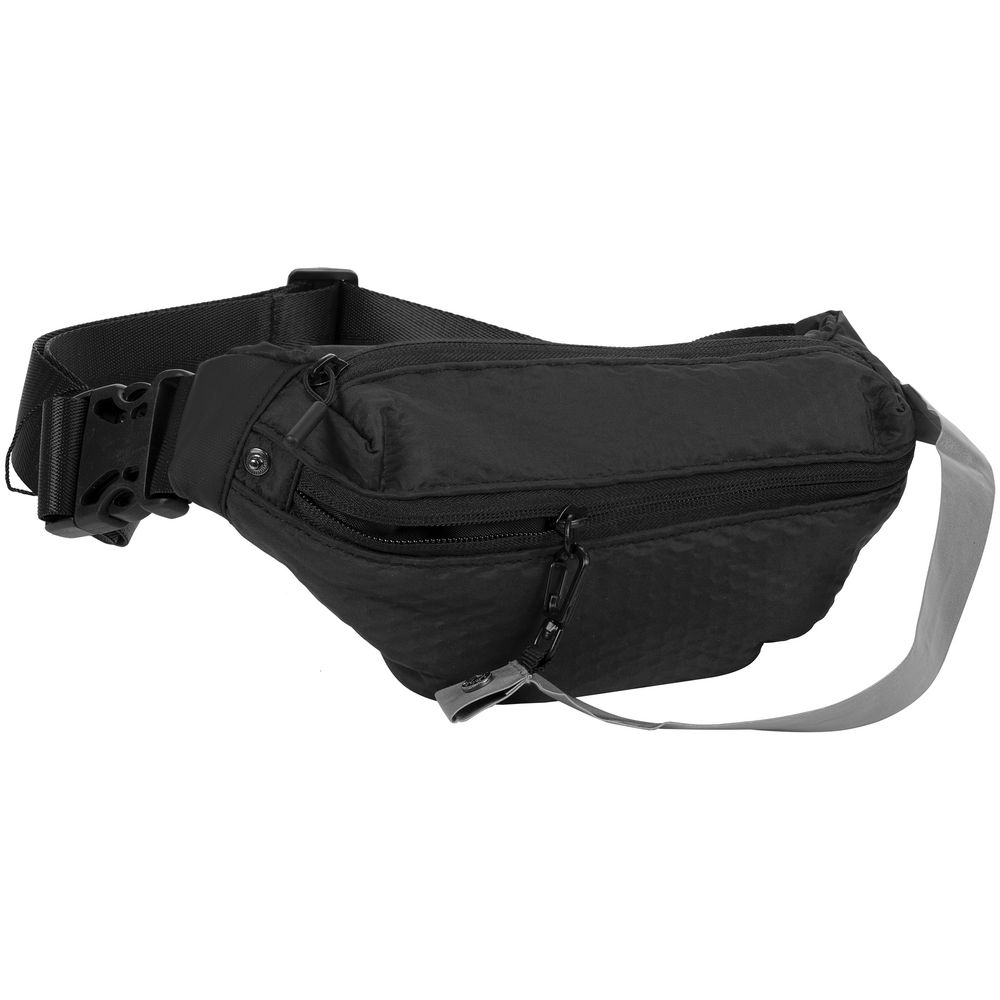 Поясная сумка tagBag со светоотражающим элементом, черная — изображение 5
