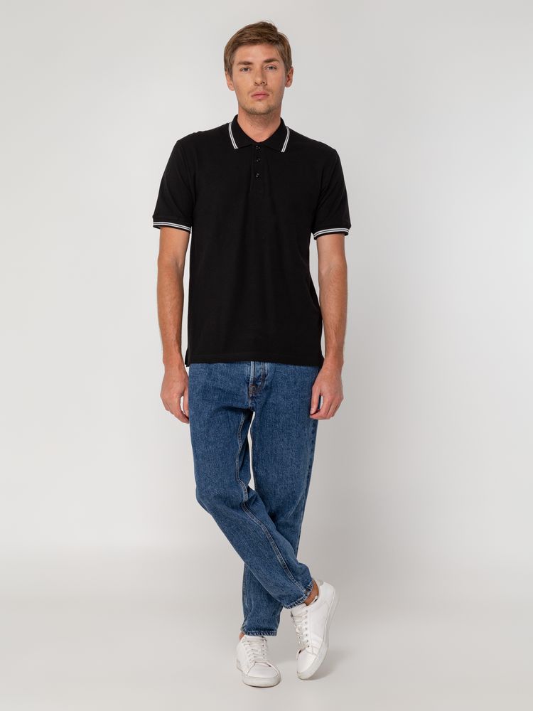 Рубашка поло Virma Stripes, черная — изображение 10