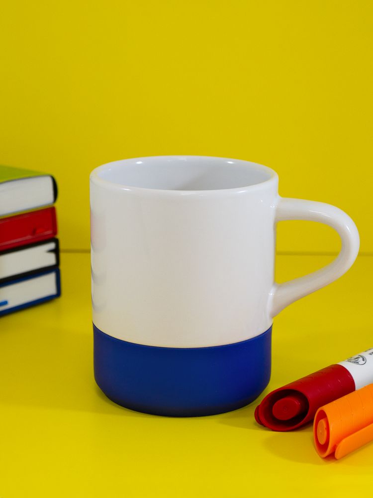 Кружка с силиконовой подставкой Protege , синяя — изображение 6