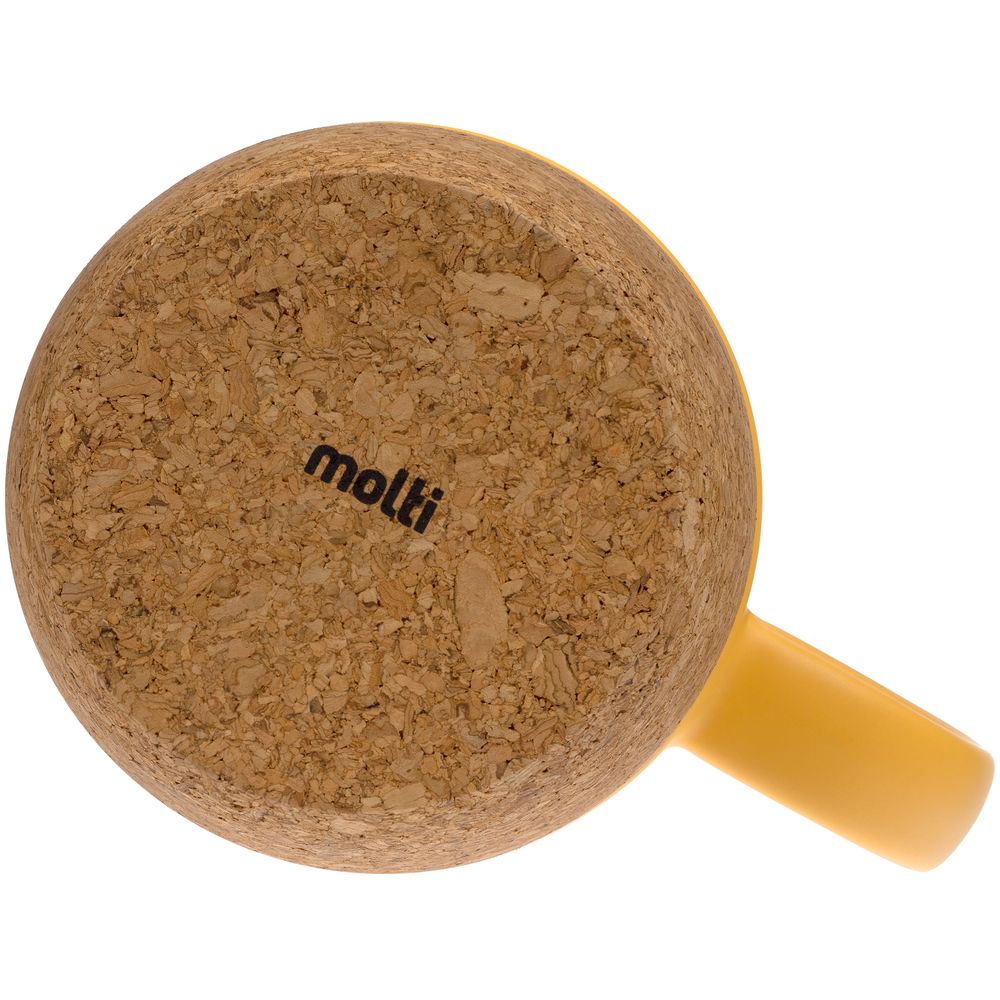 Кружка с пробковой подставкой Corky Walk, желтая — изображение 5