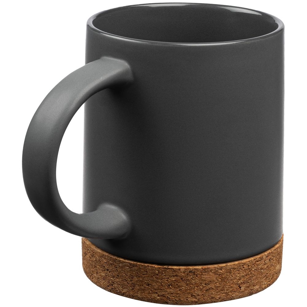 Кружка с пробковой подставкой Corky, серая — изображение 3