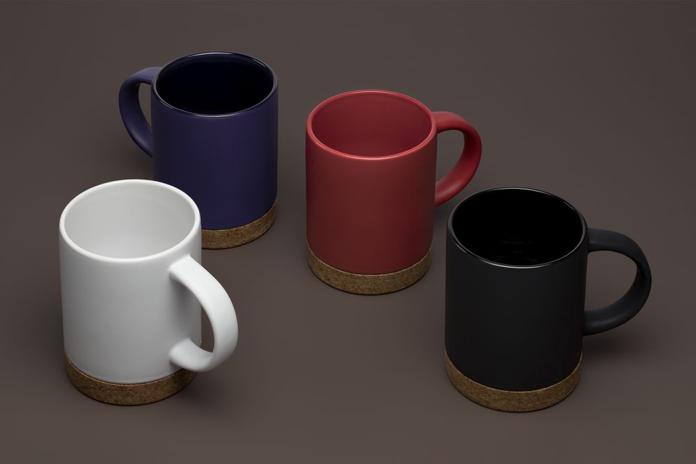 Кружка с пробковой подставкой Corky, синяя — изображение 5