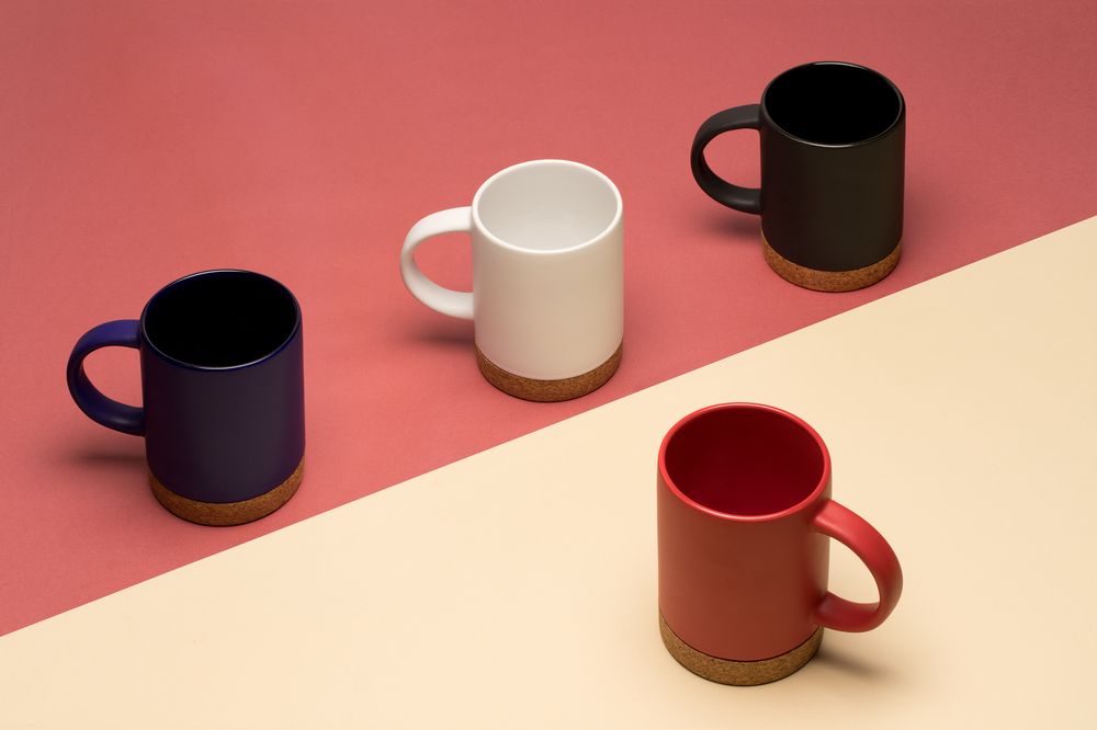 Кружка с пробковой подставкой Corky, синяя — изображение 4