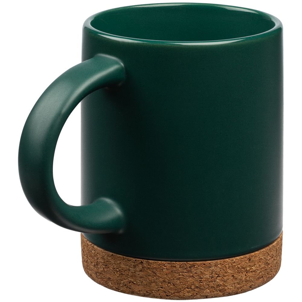 Кружка с пробковой подставкой Corky, зеленая — изображение 3