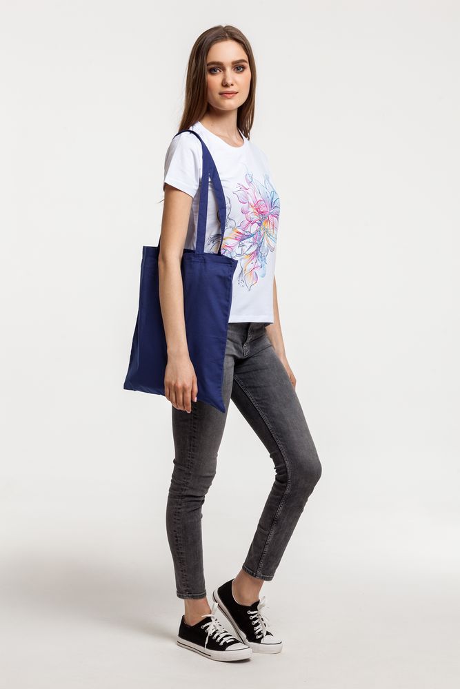 Холщовая сумка Basic 105, темно-синяя — изображение 5