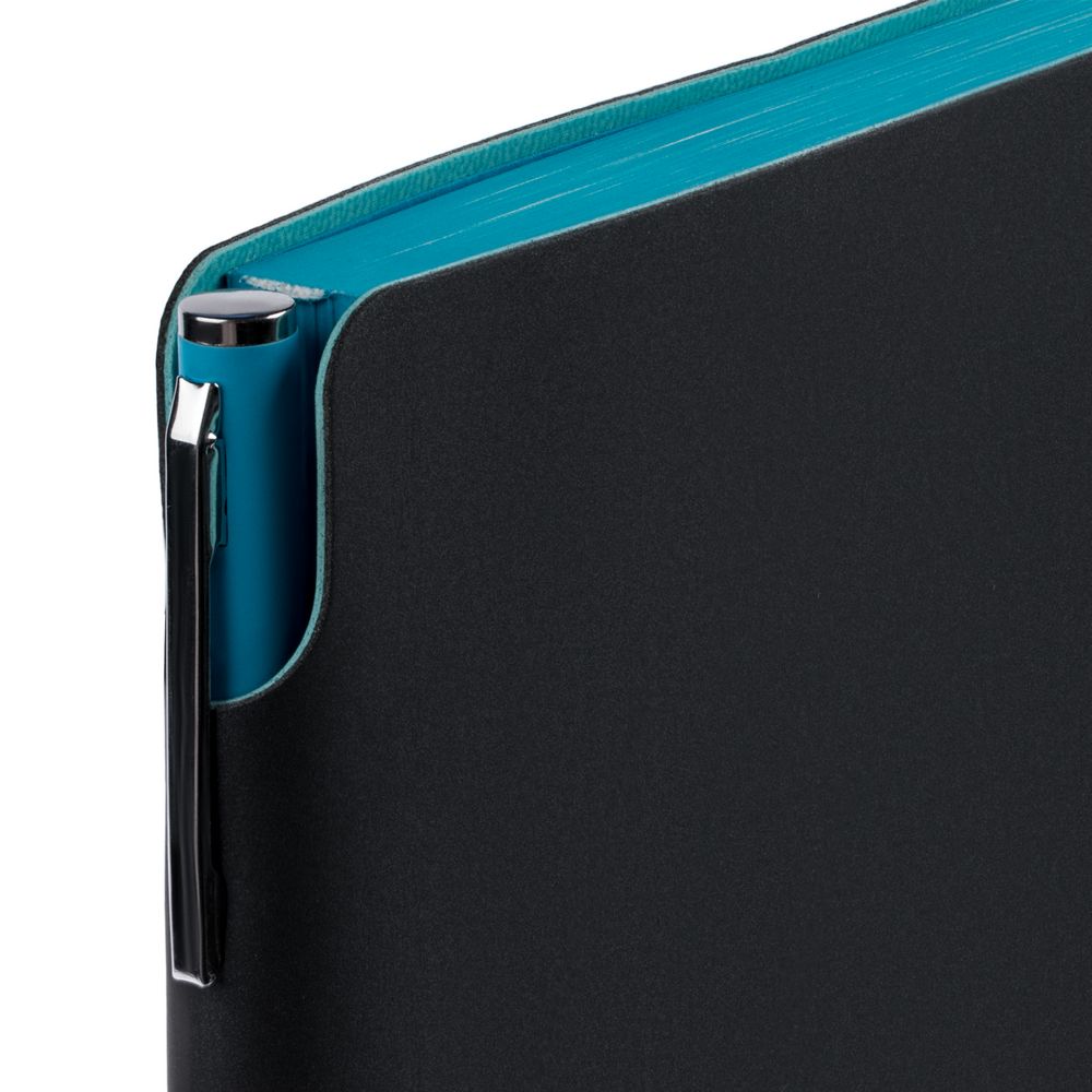 Ежедневник Flexpen Black, недатированный, черный с бирюзовым — изображение 4