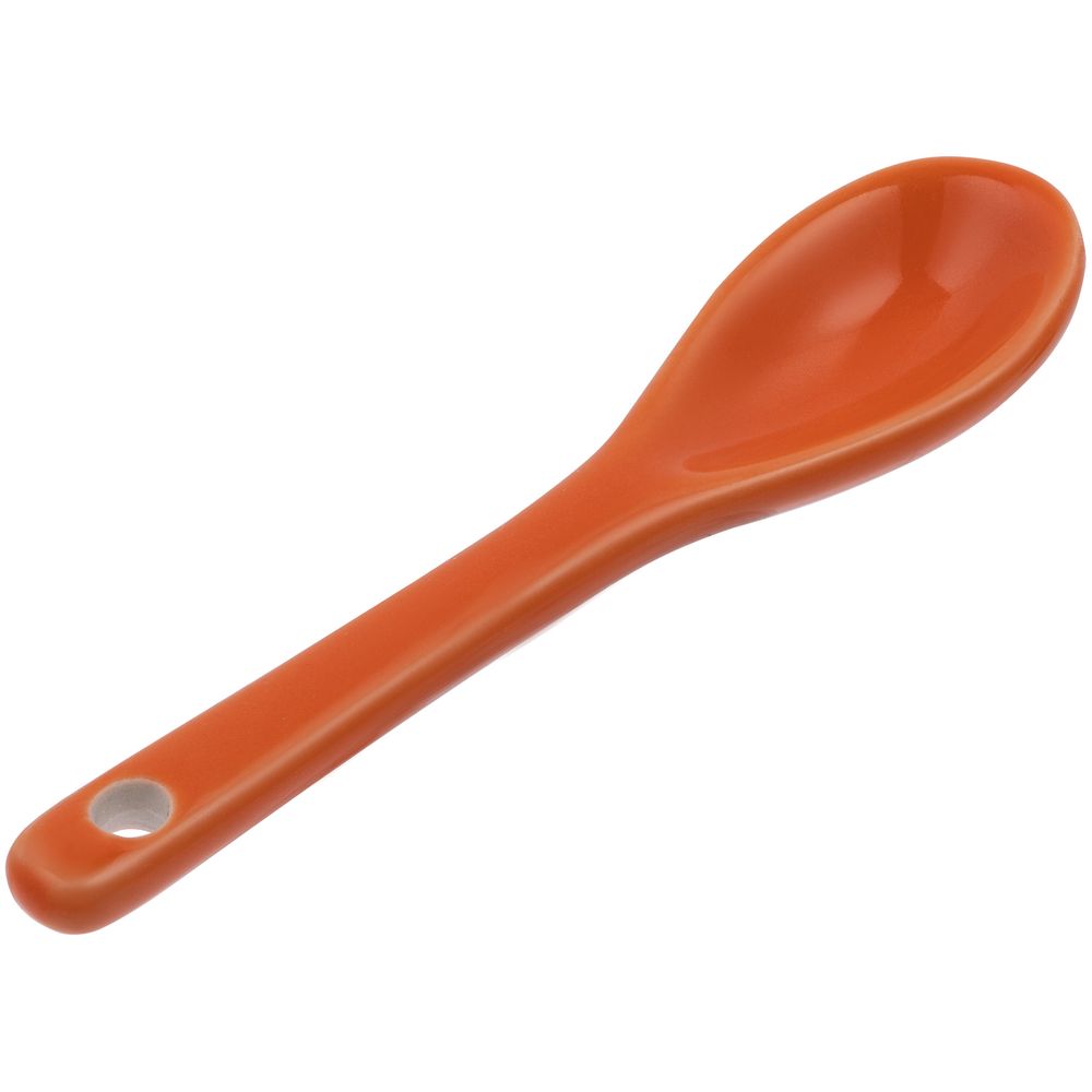 Кофейная кружка Pairy с ложкой, белая с оранжевой — изображение 6