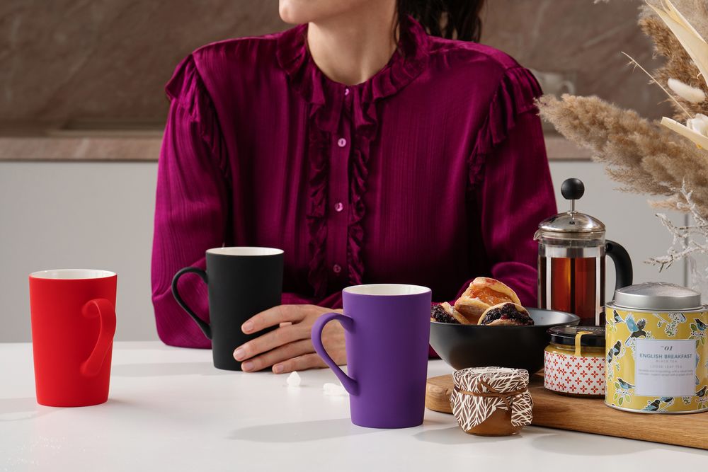 Кружка Best Noon с покрытием софт-тач, фиолетовая — изображение 4