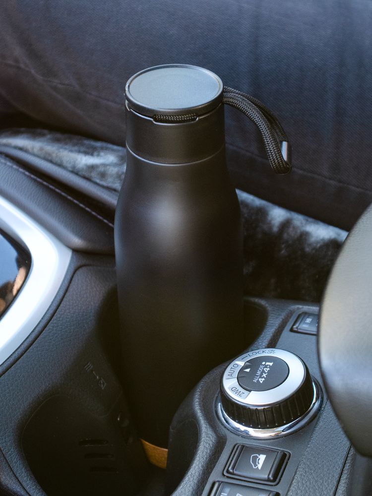 Термобутылка Steady, черная — изображение 12