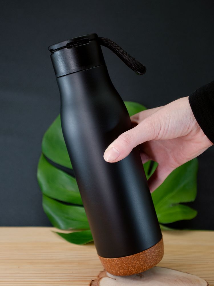 Термобутылка Steady, черная — изображение 8