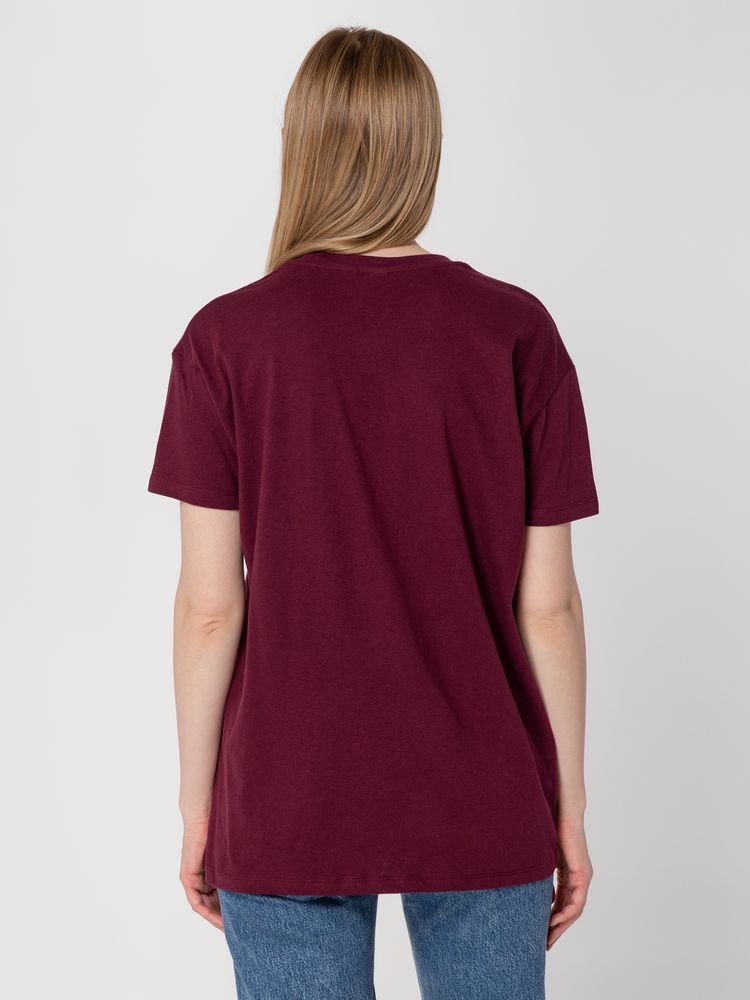 Футболка унисекс Regent 150, бордовая — изображение 7