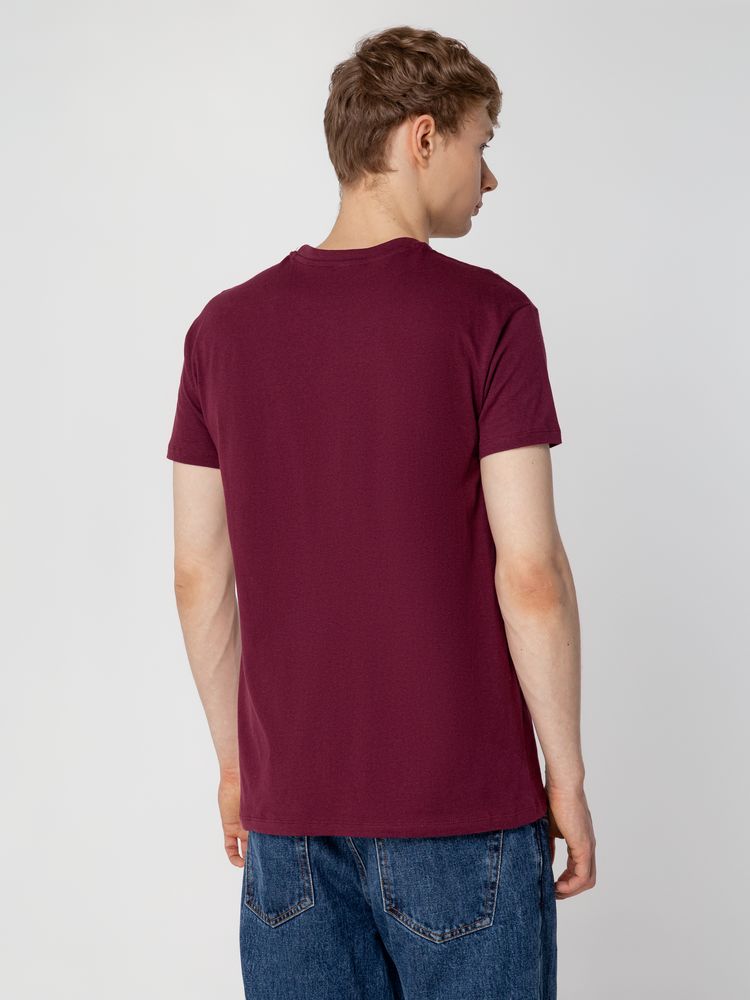Футболка унисекс Regent 150, бордовая — изображение 11