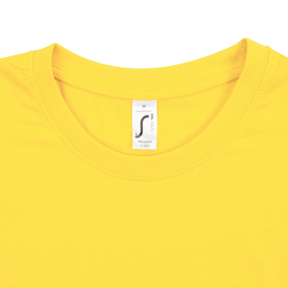 Футболка унисекс Regent 150, желтая (лимонная) — изображение 4