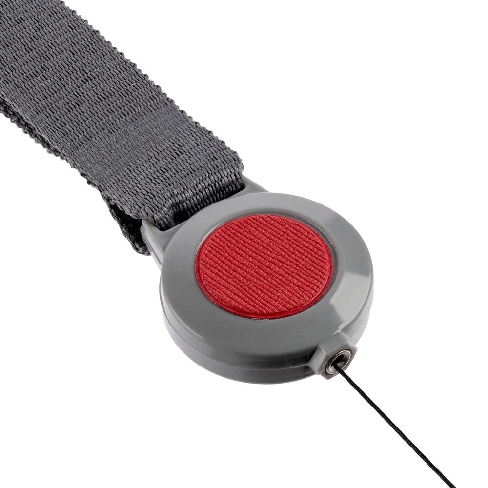 Чехол для пропуска с лентой и ретрактором Devon, красный — изображение 6