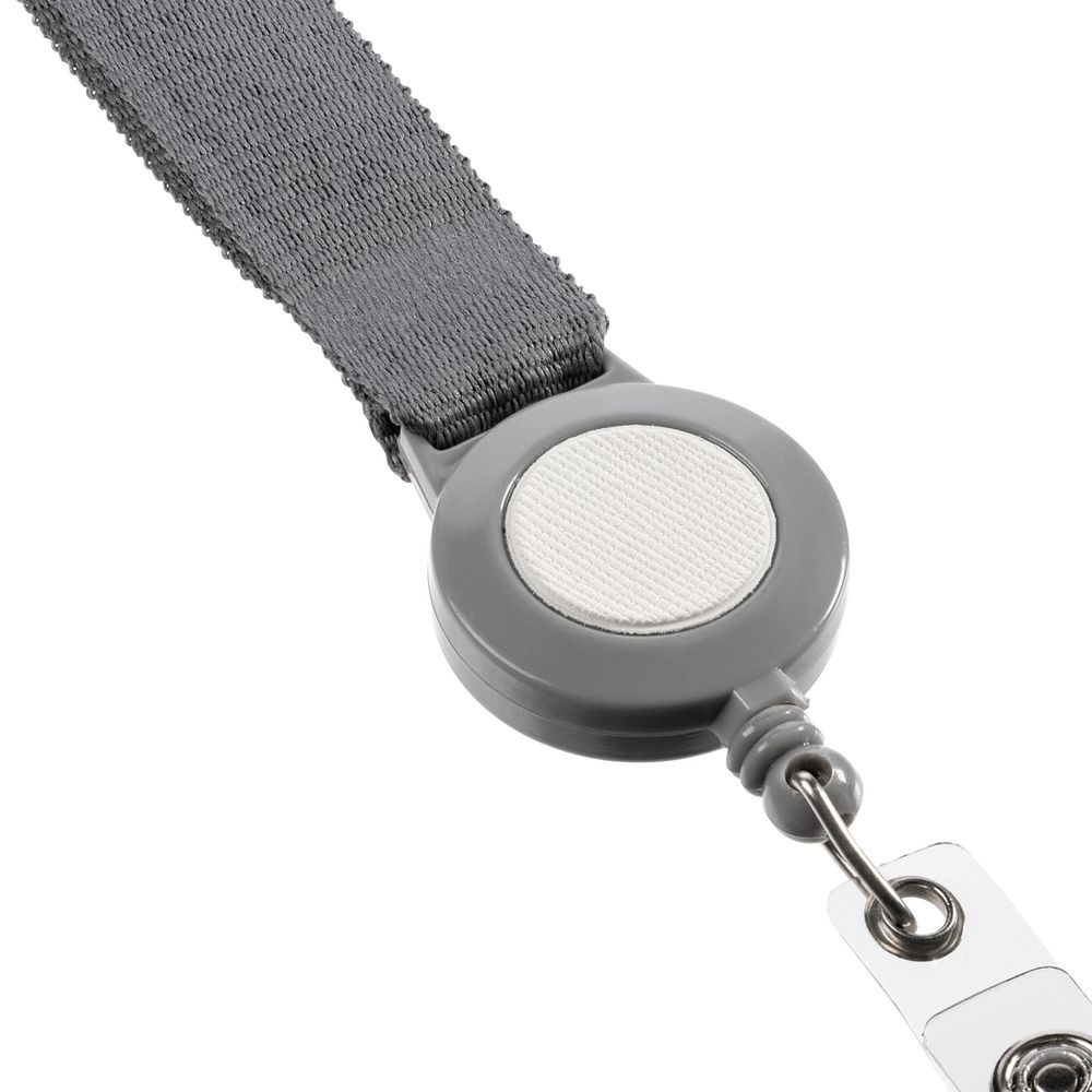 Чехол для пропуска с лентой и ретрактором Devon, белый — изображение 6