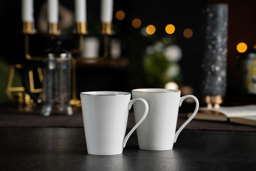 Кружка Select, белая с золотистой отводкой — изображение 5