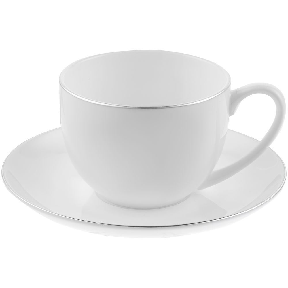 Набор на 2 персоны Select, белый с серебристой отводкой — изображение 4