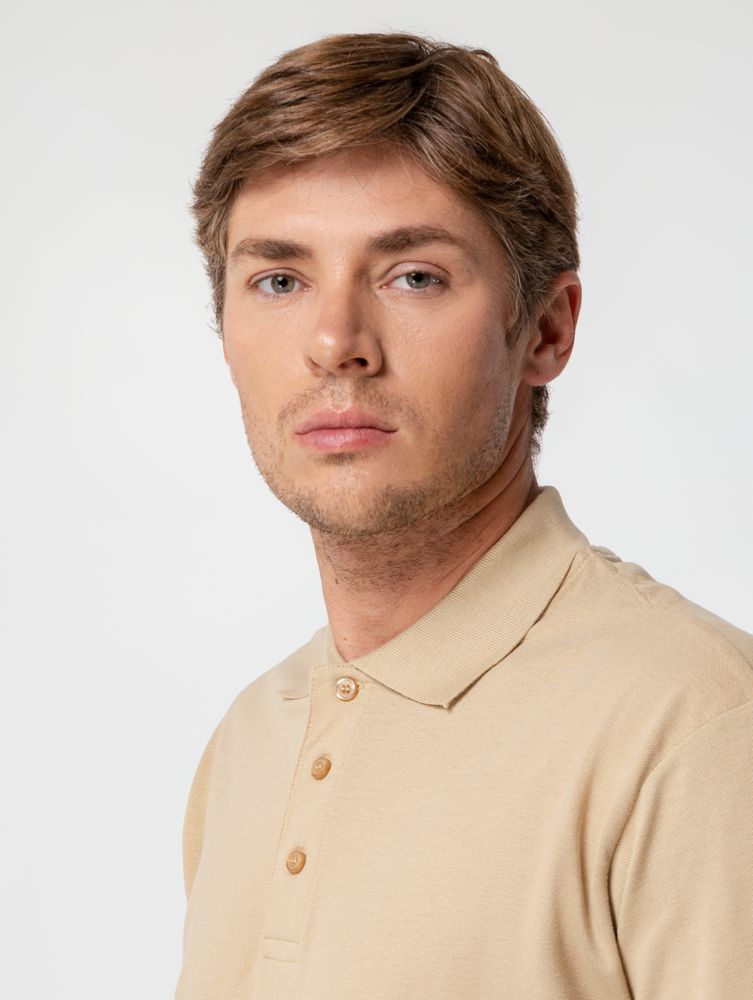 Рубашка поло мужская Summer 170, бежевая — изображение 9