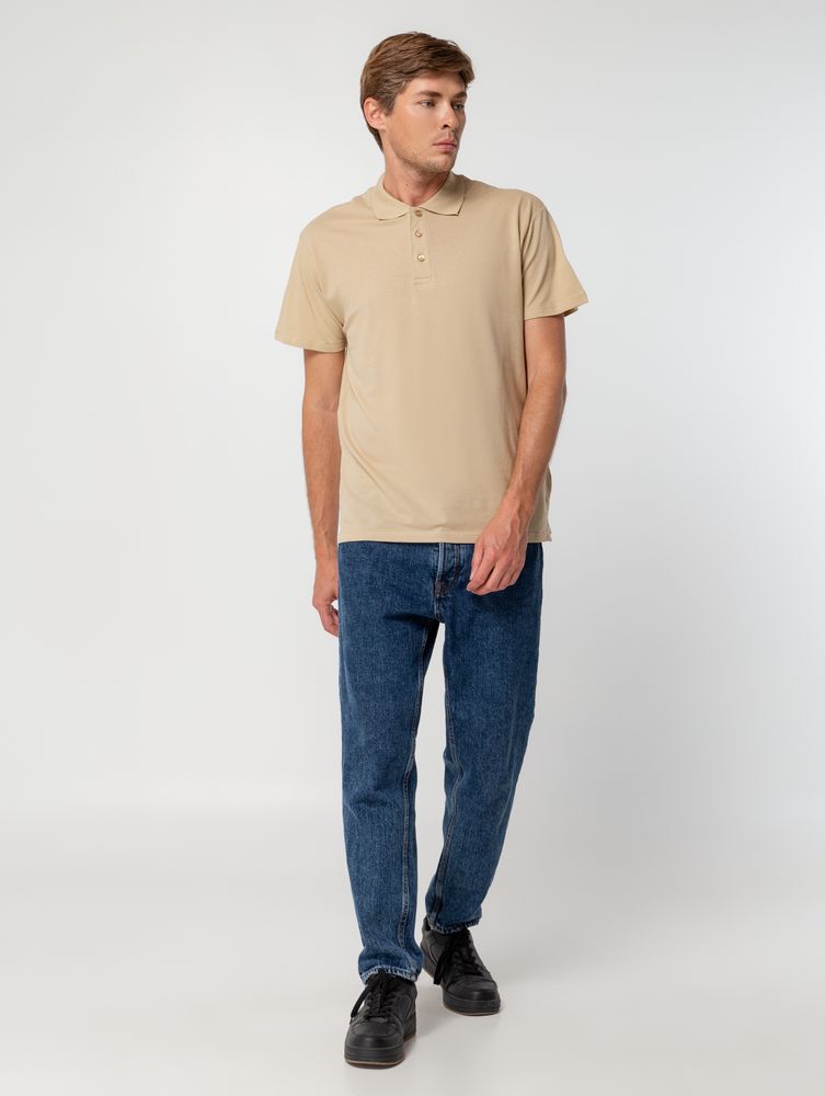 Рубашка поло мужская Summer 170, бежевая — изображение 7