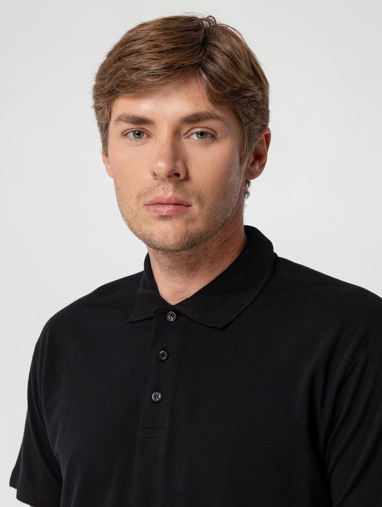 Рубашка поло мужская Summer 170, черная — изображение 8