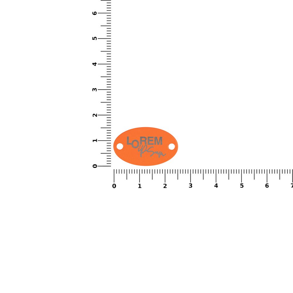 Шильдик металлический Alfa Oval, оранжевый неон — изображение 3