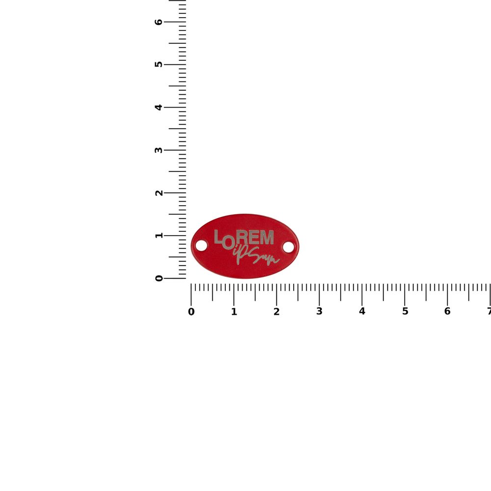 Шильдик металлический Alfa Oval, красный — изображение 3