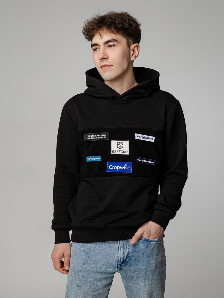 Худи унисекс Patch Catcher со вставкой из липучки, черное — изображение 16