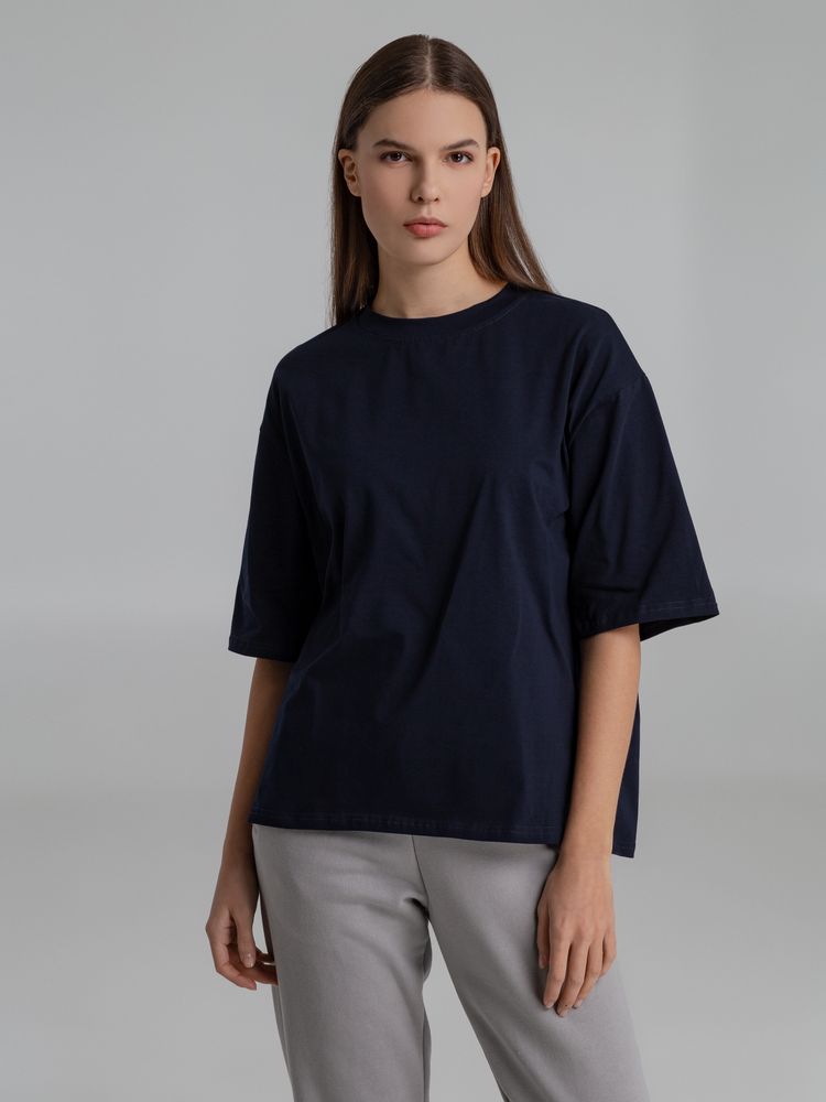 Футболка оверсайз Slope, темно-синяя — изображение 6