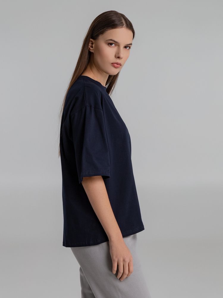 Футболка оверсайз Slope, темно-синяя — изображение 7