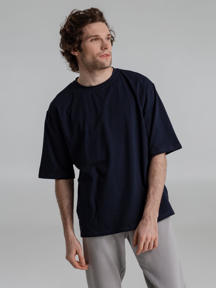 Футболка оверсайз Slope, темно-синяя — изображение 9