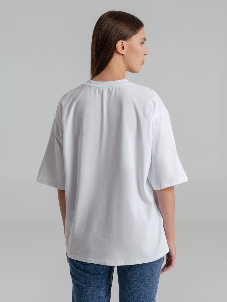 Футболка оверсайз Slope, белая (белоснежная) — изображение 6