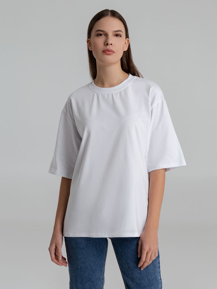 Футболка оверсайз Slope, белая (белоснежная) — изображение 5