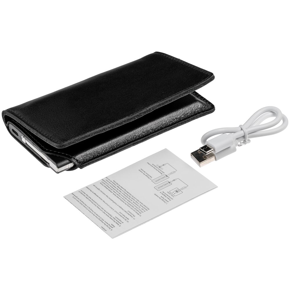 Портмоне reCover с аккумулятором 4000 мАч, черное — изображение 8