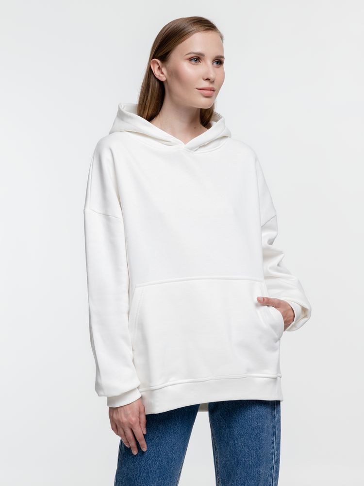 Худи оверсайз Kulonga Comfort Heavy, молочно-белое — изображение 6