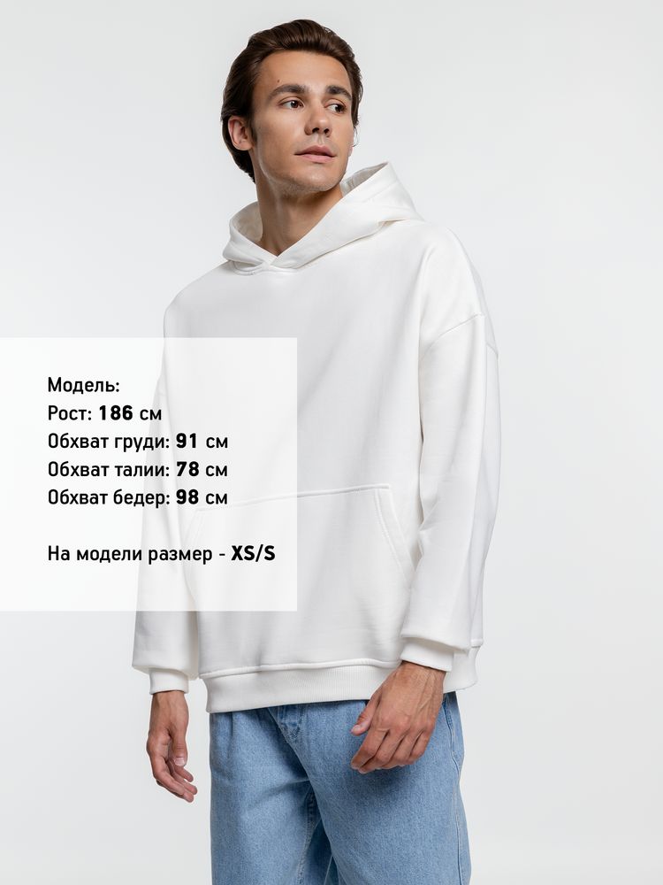 Худи оверсайз Kulonga Comfort Heavy, молочно-белое — изображение 8
