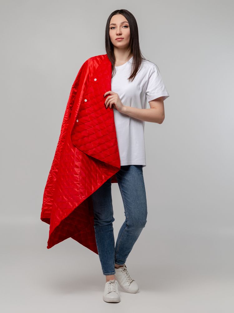 Плед-пончо для пикника SnapCoat, красный — изображение 7