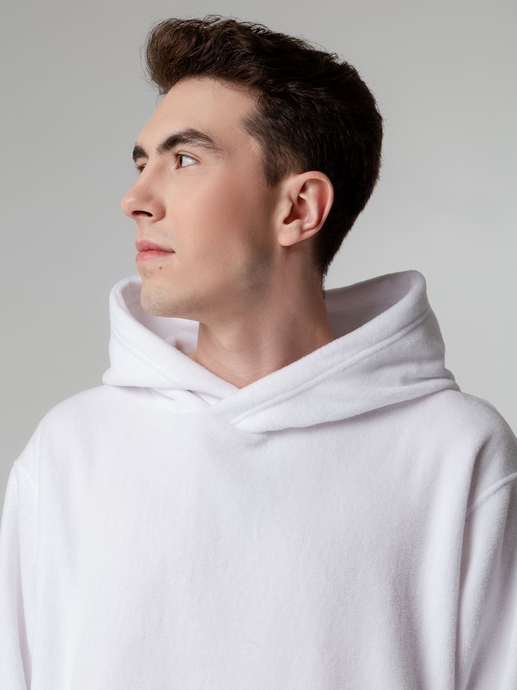 Худи флисовое унисекс Manakin, белое — изображение 13