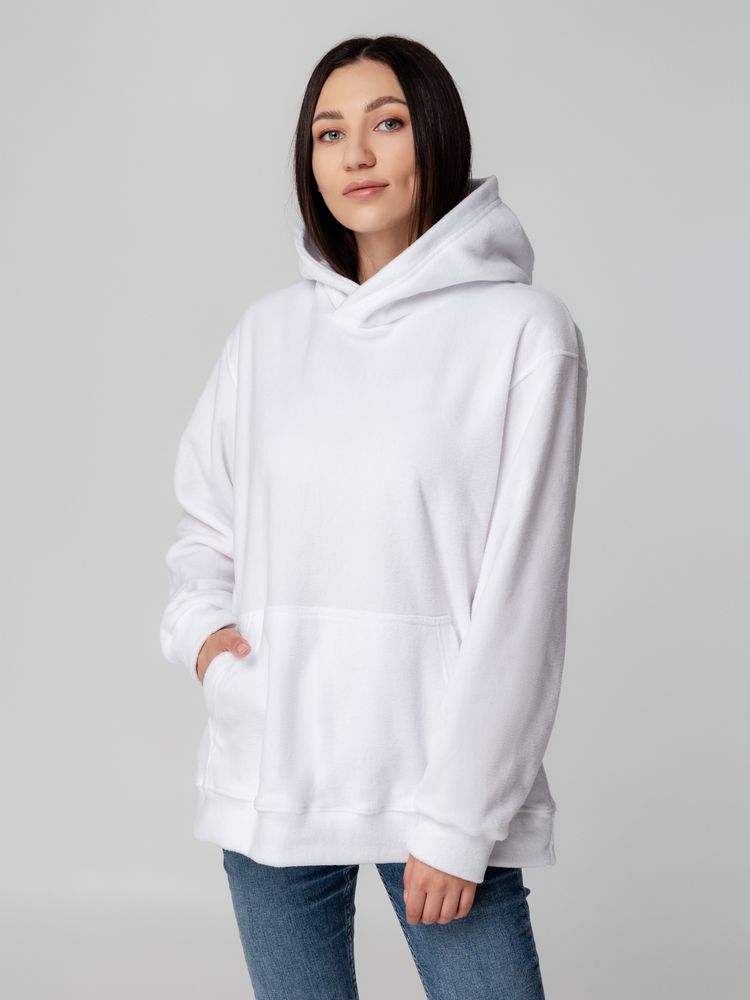 Худи флисовое унисекс Manakin, белое — изображение 7