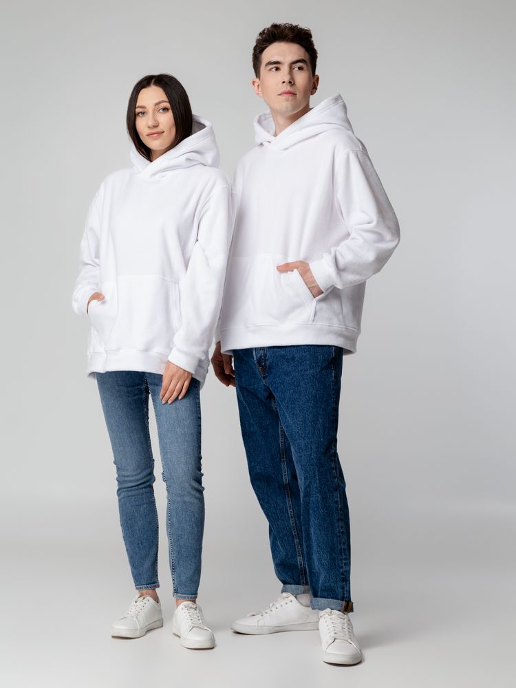 Худи флисовое унисекс Manakin, белое — изображение 14