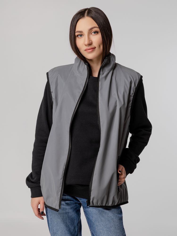 Жилет двусторонний Manifest из светоотражающей ткани, серый — изображение 13