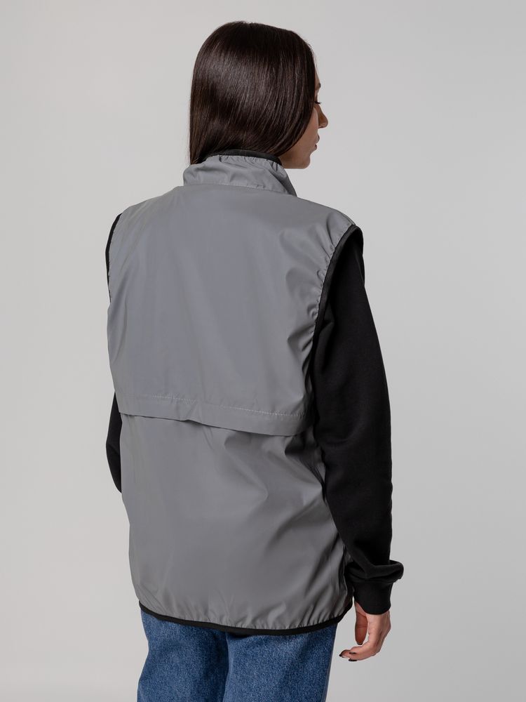 Жилет двусторонний Manifest из светоотражающей ткани, серый — изображение 15