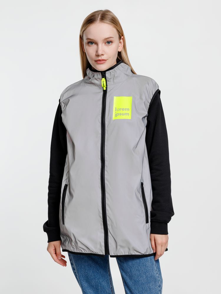 Жилет двусторонний Manifest из светоотражающей ткани, серый — изображение 22