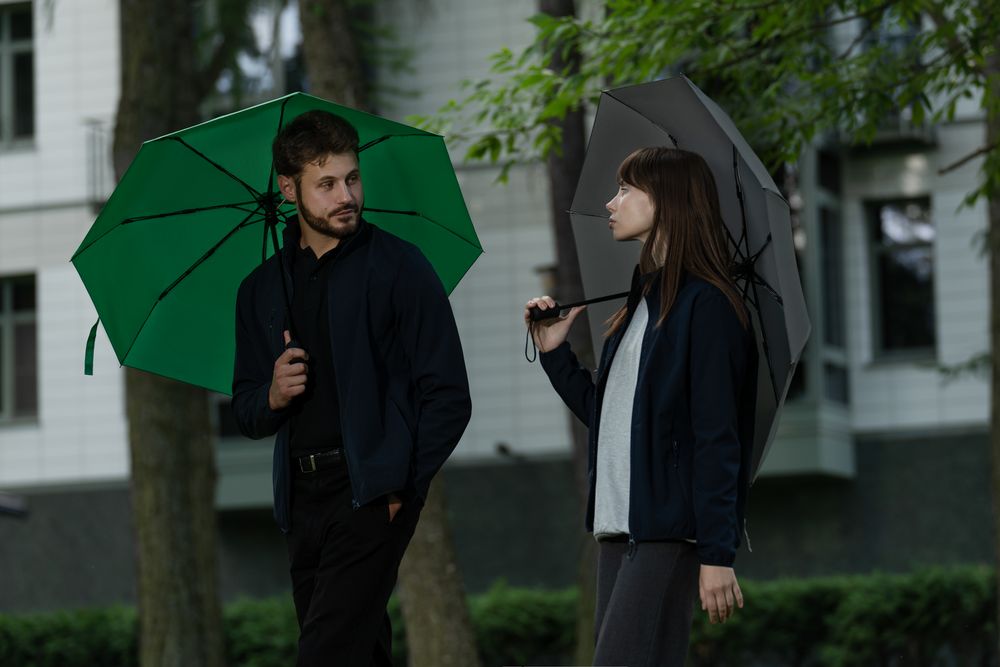 Зонт складной Monsoon, серый — изображение 6